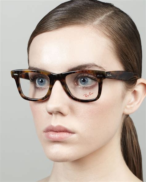 wayfarer style glasses.